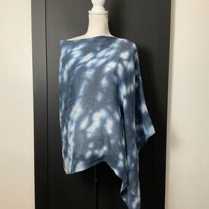 Eileen Fisher Tie Dye Linen Poncho Size OS